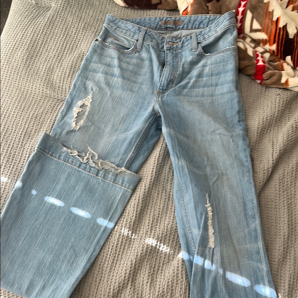 Kimes Ranch Jennifer Light Blue Distressed Jeans